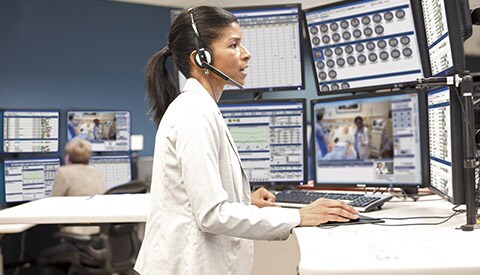 Clinician monitoring patients with maximized ICU capabilities