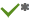 checkmark with asterisk