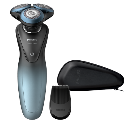 philips series 7000 shaver with attachments