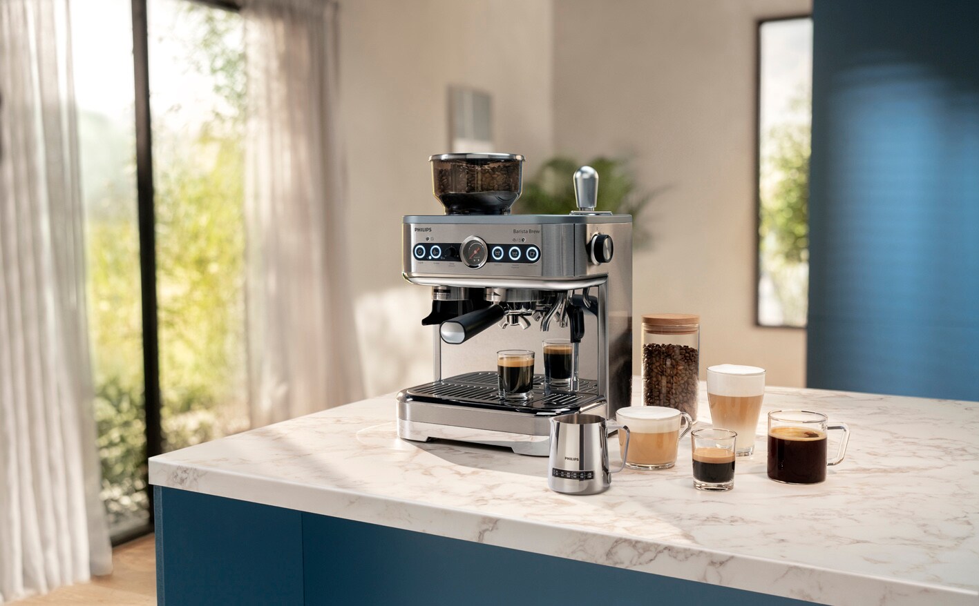 Philps Barista brew with coffee variety